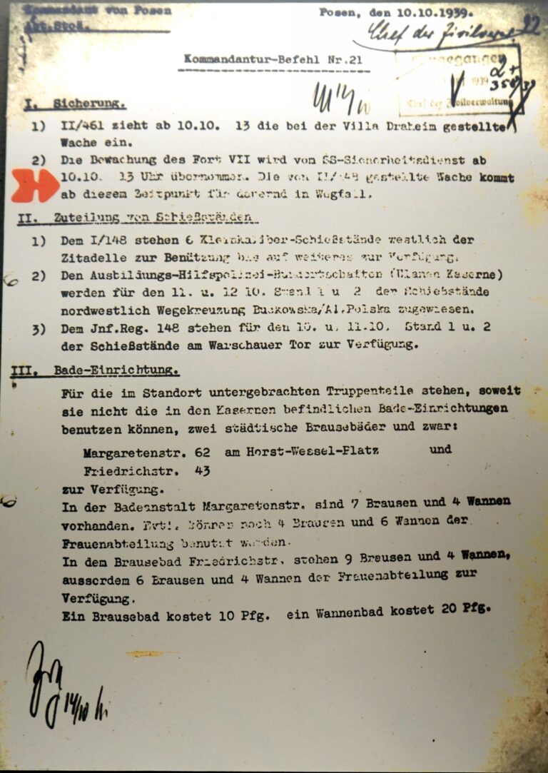 Rozkaz Objęcia fortu przez SS