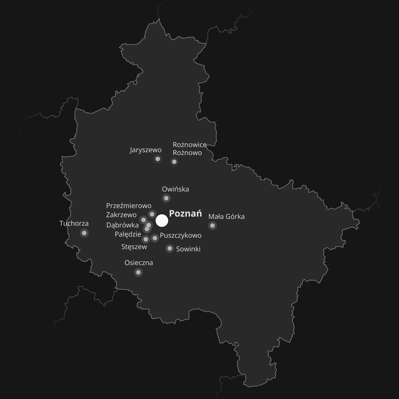 Zdjęcie przedstawiające mapę z zaznaczonymi miejscami pamięci